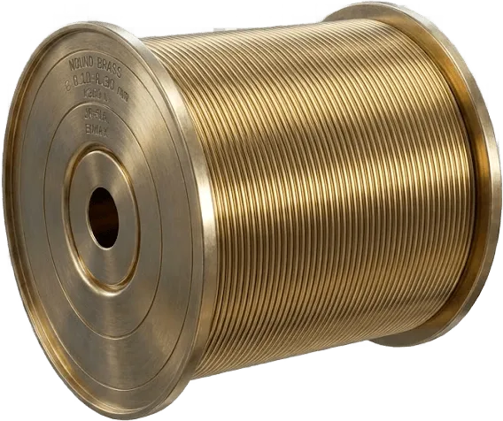 Wound brass EDM wire spool